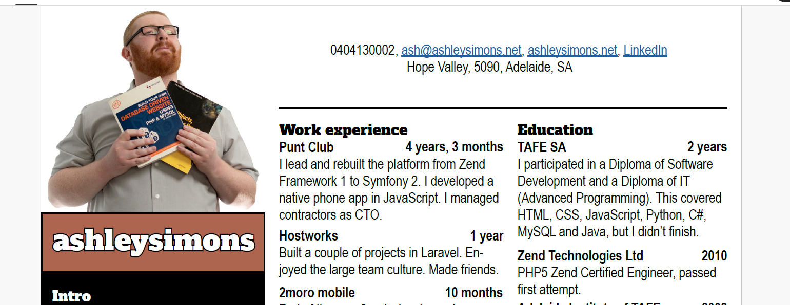 Ashley Simons' resume